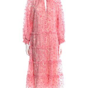 Alice + Olivia Pink Lace Long Sleeve Dress